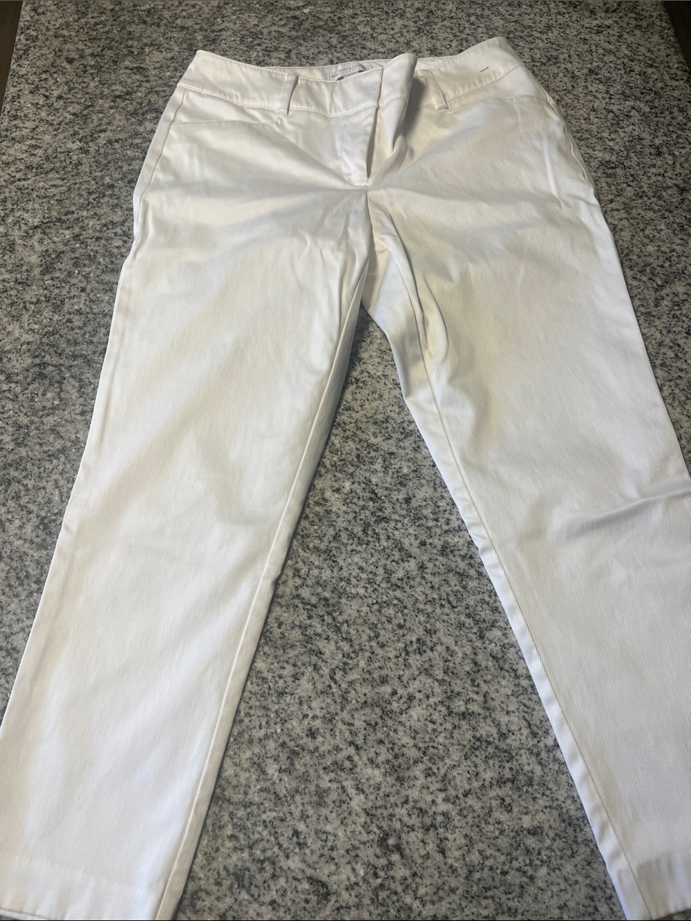 New York & Company White Slim Chinos